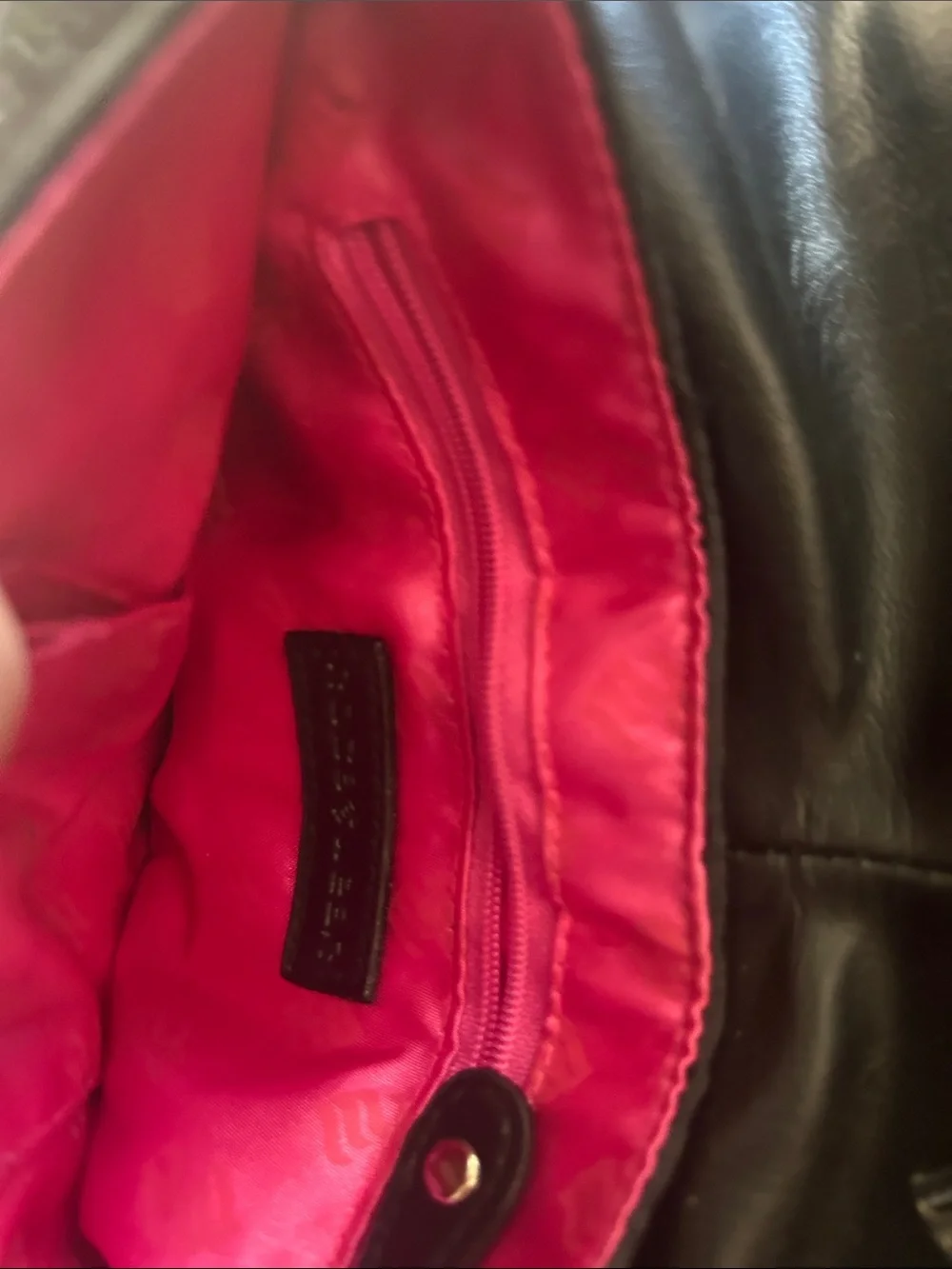 Rocawear Black Monogram Shoulder Bag with Rhinestone Emblem VGUC